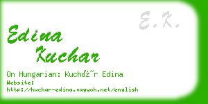 edina kuchar business card